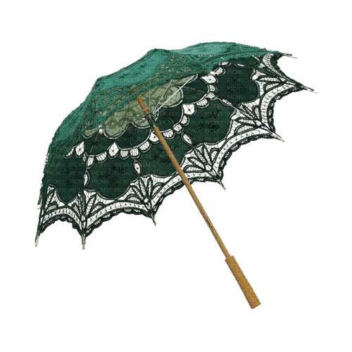 kikkapink deco scrap green umbrella parasol - безплатен png
