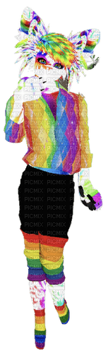 Rainbow Pride catboy - PNG gratuit
