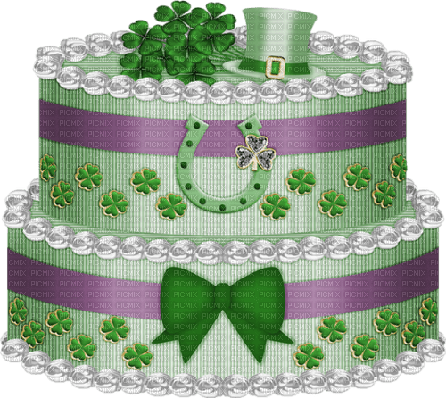 Saint Patricks Day. Cake.  Leila - Free PNG