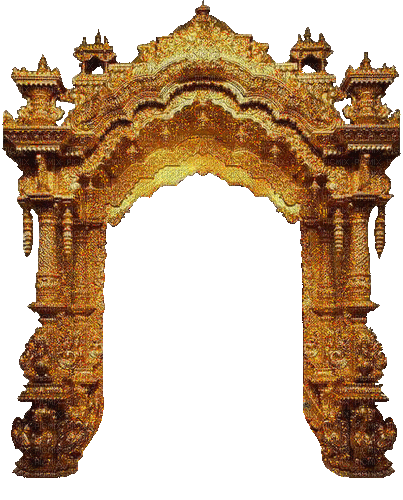 Gold frame Temple - Zdarma animovaný GIF