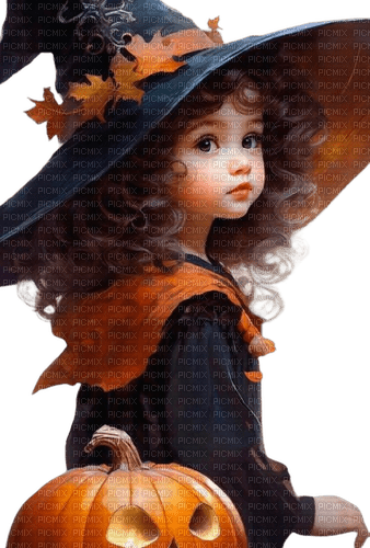 halloween, witch, enfant, kind, child, autumn - PNG gratuit