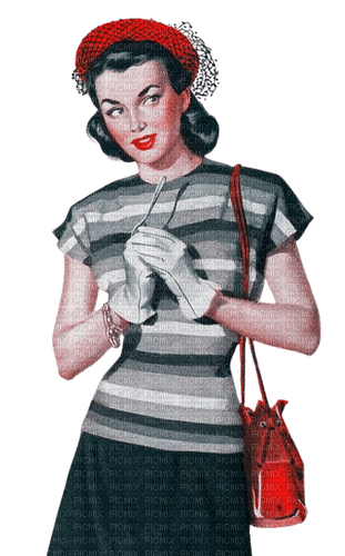 kikkapink vintage woman - kostenlos png