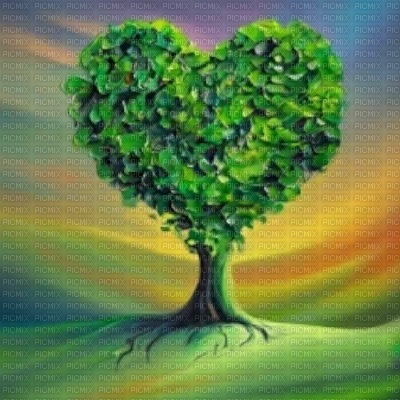 Heart Shaped Tree - ingyenes png