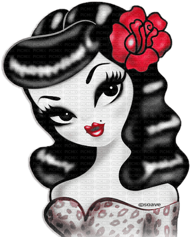 soave woman rockabilly vintage summer pin up - 免费PNG