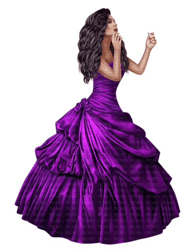 woman in purple by nataliplus - 免费PNG