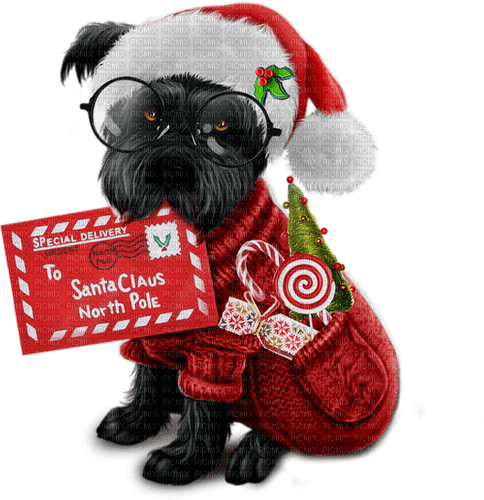 christmas dog by nataliplus - png grátis