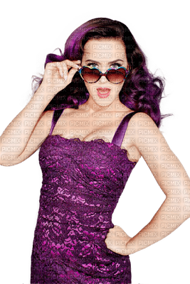 Kaz_Creations Woman Femme Katy Perry Singer Music Purple Glasses - PNG gratuit