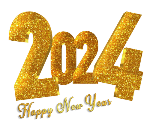 2024 text happy new year - 無料png