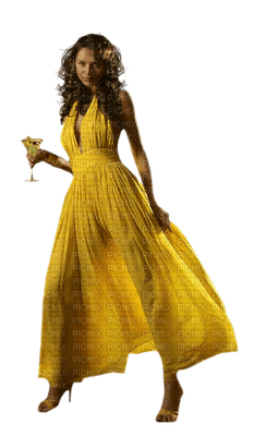 Kaz_Creations Woman Femme Yellow - png ฟรี