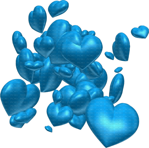 blue hearts - Free PNG