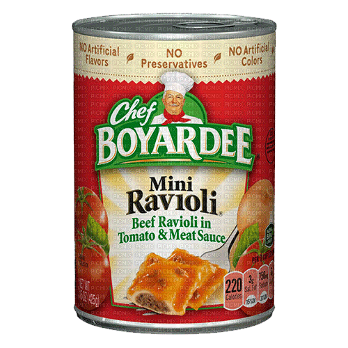 chef boyardee ravioli can - ücretsiz png