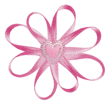 Fleur Coeur Rose Bijoux:) - PNG gratuit