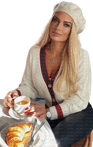 femme et café - zadarmo png