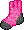 chausson rose - GIF animado gratis