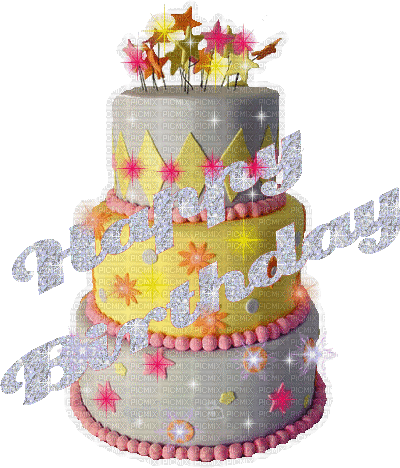 Happy Birthday, Torte - Gratis animerad GIF