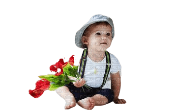 flower,tulip,baby,children - ücretsiz png