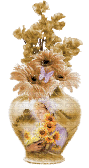 Vase fleurs - GIF animé gratuit