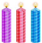 Kaz_Creations Deco Birthday Party Colours Candles - PNG gratuit