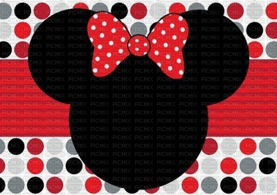 image encre couleur  anniversaire effet à pois Minnie Disney  edited by me - фрее пнг