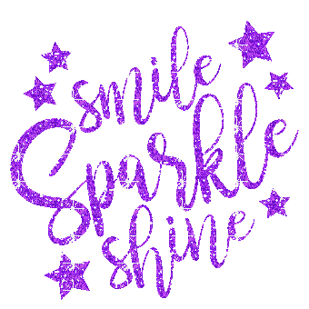 Smile, Sparkle, Shine, Glitter, Quote, Quotes, Deco, Gif, Purple - Jitter.Bug.Girl - Gratis geanimeerde GIF