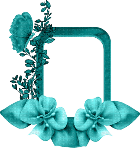 loly33 cadre turquoise - kostenlos png