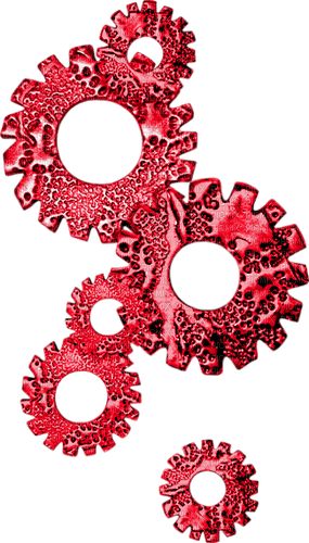 Steampunk.Gears.Red - Free PNG