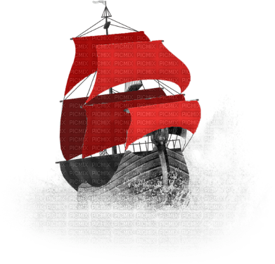 soave deco summer ship red black white - zdarma png