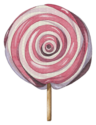 pink lollipop watercolor Bb2 - ilmainen png