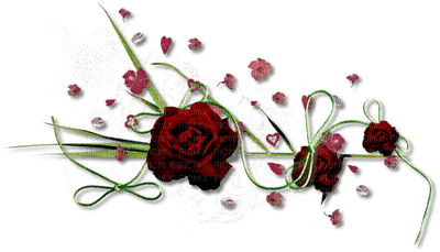 flowers deco fleurs rouge - PNG gratuit