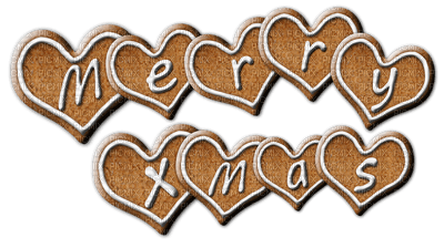 Christmas  Heart Brown White  - Text - Bogusia - zdarma png
