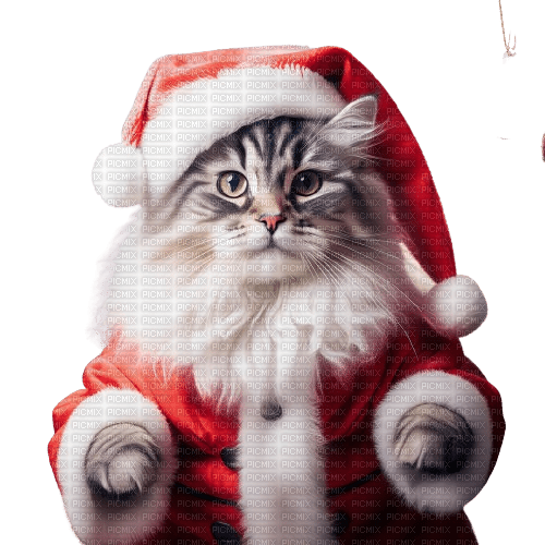 Chat Père Noël - png ฟรี