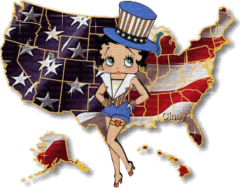 BETTY BOOP MS AMERICA - Bezmaksas animēts GIF