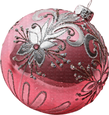 Christmas-ball-pink-deco-minou52 - 免费PNG