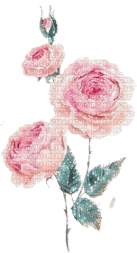vintage pink roses - GIF animate gratis