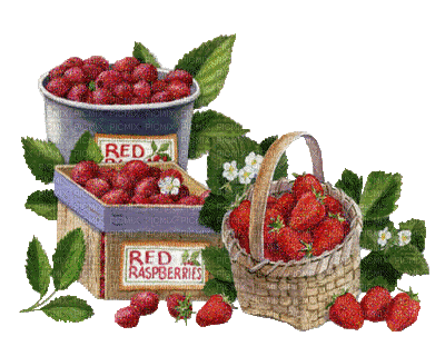 Fruits, strawberries               --Blue DREAM 70 - Ingyenes animált GIF