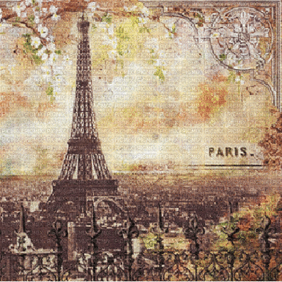 soave background animated vintage paris city brown - Бесплатный анимированный гифка