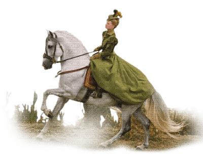 femme et cheval - 無料png