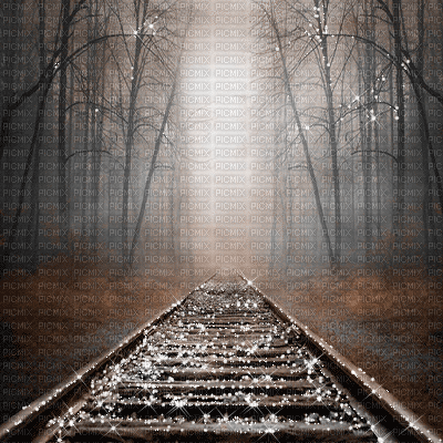 dolceluna forest train rail bg gif background - Бесплатный анимированный гифка