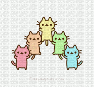 rainbow cat tower - Бесплатни анимирани ГИФ