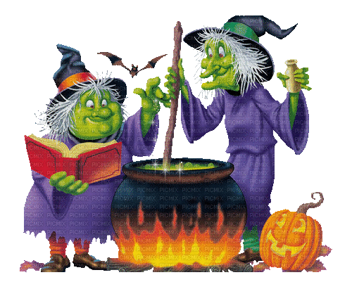 halloween witches sorciere gif - Free animated GIF