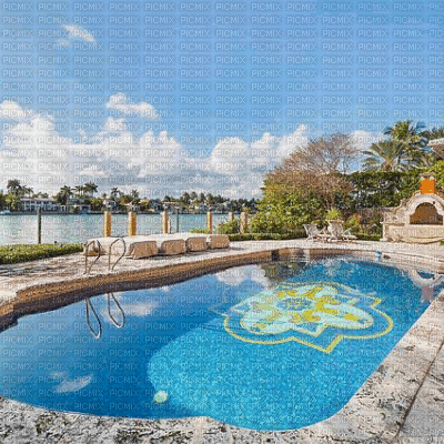 Outdoor Pool - Ilmainen animoitu GIF