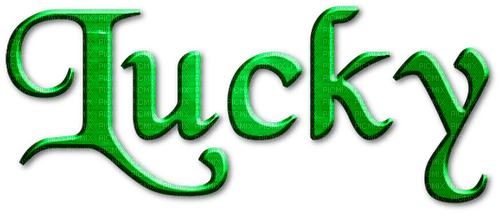 Lucky.Text.Green - png grátis