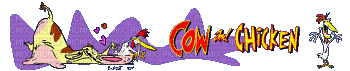 Cow and chicken sticker - png ฟรี