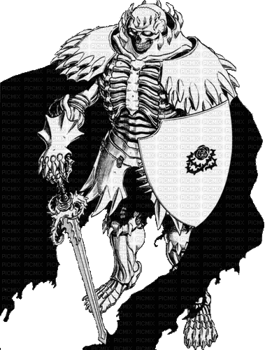berserk skeleton knight - Nemokamas animacinis gif