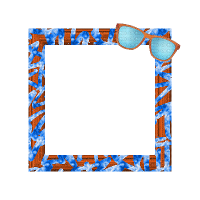 Small Blue/Orange Frame - Δωρεάν κινούμενο GIF
