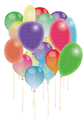Kaz_Creations Birthday Balloons Party - zdarma png
