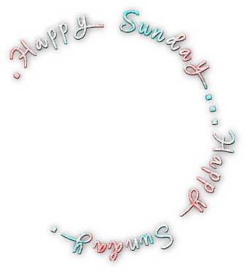 soave text happy sunday pink teal - bezmaksas png