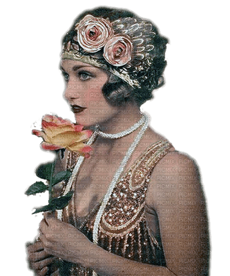 Art Deco woman bp - zdarma png