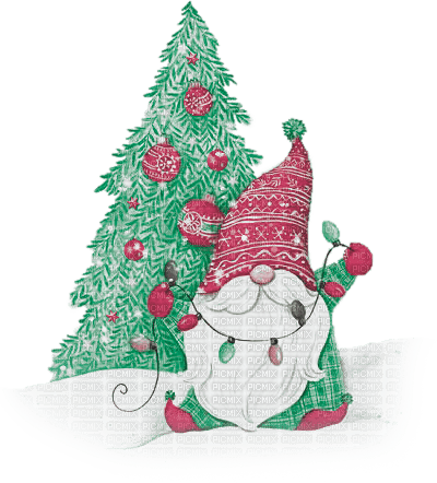 soave christmas winter  deco gnome tree - Free PNG