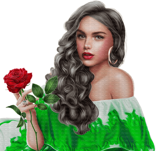 Woman. Rose.  Leila - δωρεάν png